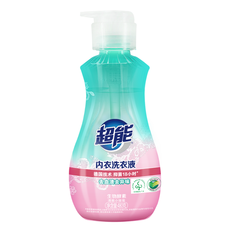 【券后价:12.9元】 超能内衣洗衣液抑菌除菌洗衣液480g - 纳爱斯官方旗舰店