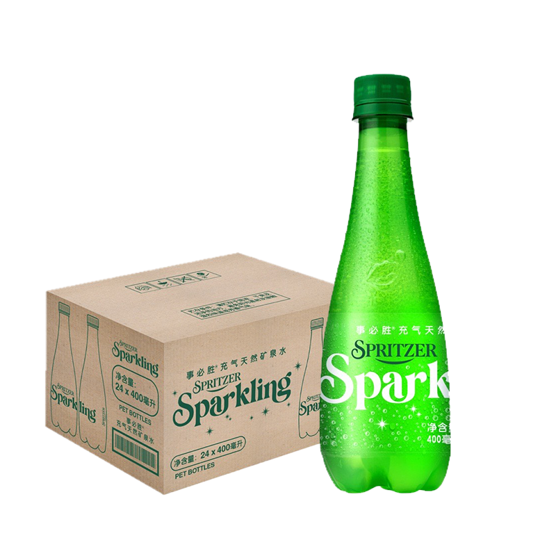 【券后价:49元】 【首单礼金】无糖气泡水400ml*24瓶 - spritzer事必胜旗舰店