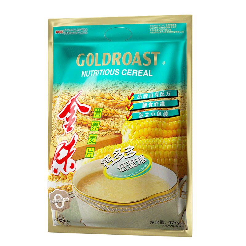 【券后价:17.9元】 金味冲饮麦片营养麦片钙多多低聚糖420g - 天猫超市