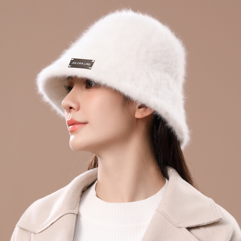 【券后价:13元】 秋冬新款兔毛渔夫帽女遮脸帽盆帽 - 妆迎旗舰店