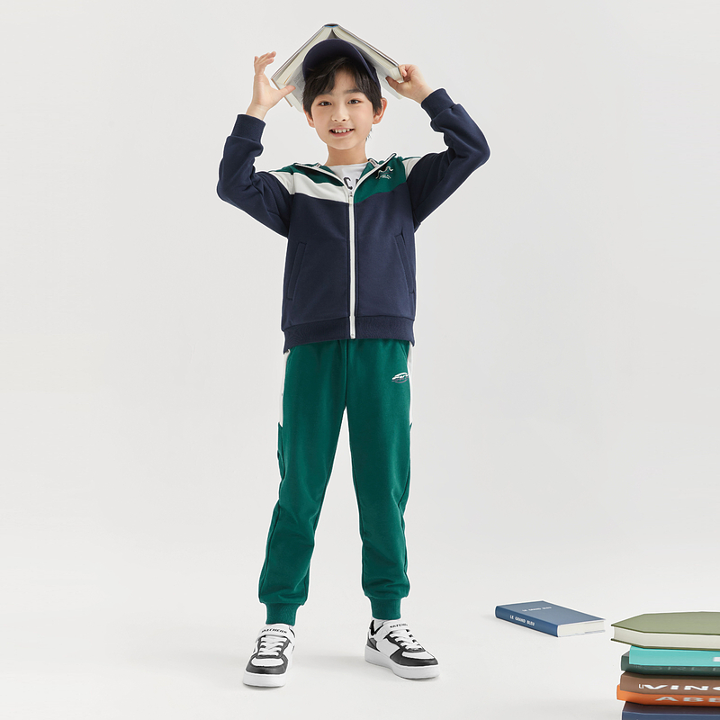 【券后价:298.65元】 斯凯奇儿童连帽外套春秋撞色长裤运动套装 - skechers童鞋旗舰店