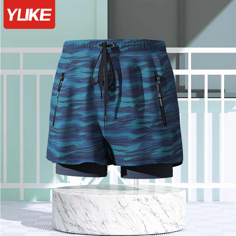【券后价:19.6元】 【yuke】男士双层专业速干泳裤 - 羽克旗舰店