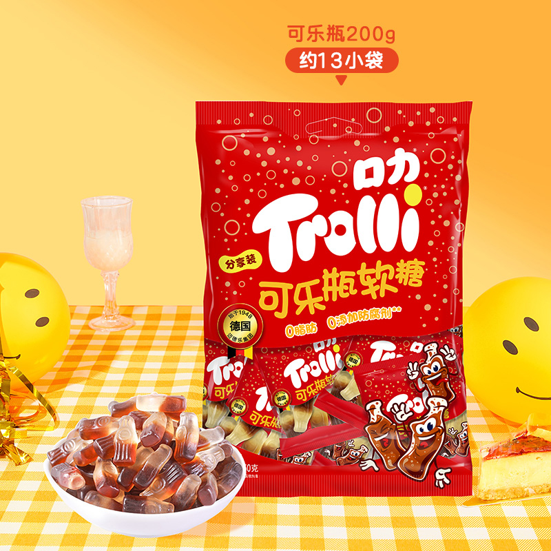 【券后价:10.9元】 德国口力Trolli橡皮糖可乐软糖200g - 口力旗舰店