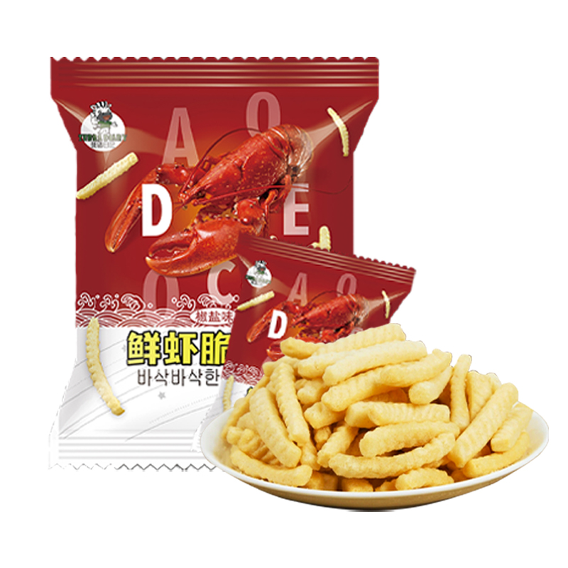 【券后价:0.39元】 0.39元秒！斑马日记鲜虾味脆虾条40g