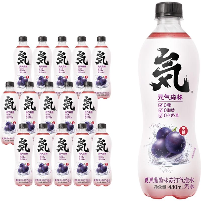 【券后价:113.8元】 拍2！元气森林夏黑葡萄味气泡水480mL×15瓶 - 天猫超市