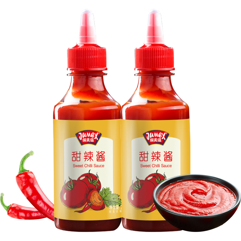【券后价:7.9元】 极美滋沙拉酱番茄沙司甜辣酱280g*2瓶
