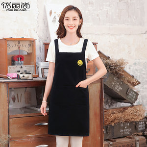 时尚家用厨房做饭工作服女纯棉围裙