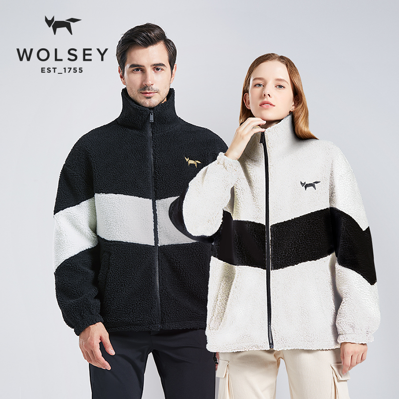 【券后价:299元】 WOLSEY男女款仿羊羔绒撞色外套 - WOLSEY旗舰店