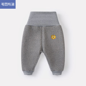 冬夹棉高腰洋气小童大pp宝宝裤子