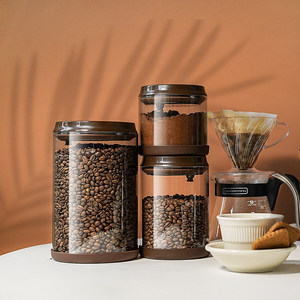 安扣可排气玻璃咖啡豆保存罐密封罐
