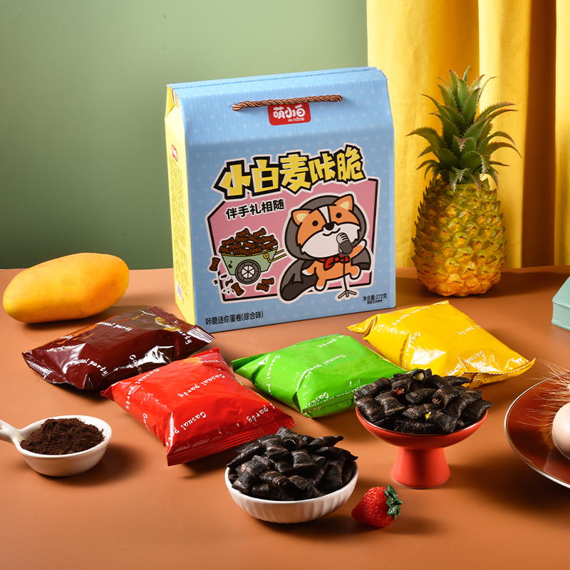 【券后价:15.8元】 萌小白麦卡脆夹心饼干混合零食272g - 萌小白旗舰店
