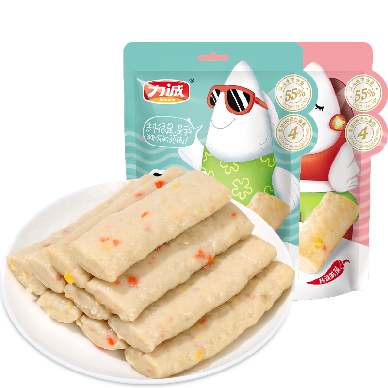 【券后价:8.9元】 力诚果蔬鱼棒低脂鱼肠108g - 力诚食品旗舰店