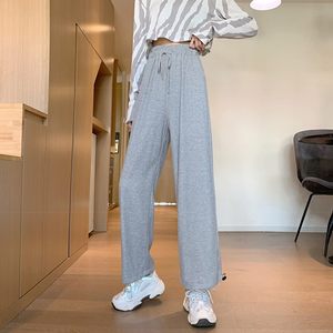 灰色阔腿裤女春秋装2022年新款宽松