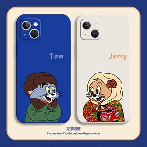 卡通情侣iphone13苹果 11东北大花袄
