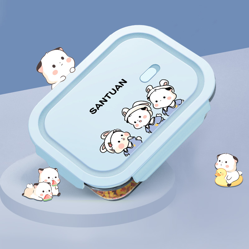 【券后价:12.8元】 玻璃饭盒微波炉加热专用480ml - 忆多彩旗舰店