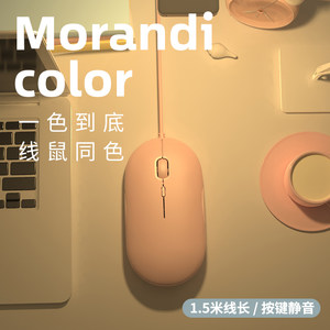 鼠标静音有线办公惠普微软联想戴尔