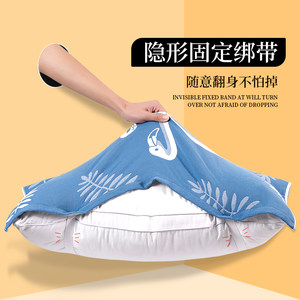 2022新款绑带款一对装纯棉女枕巾