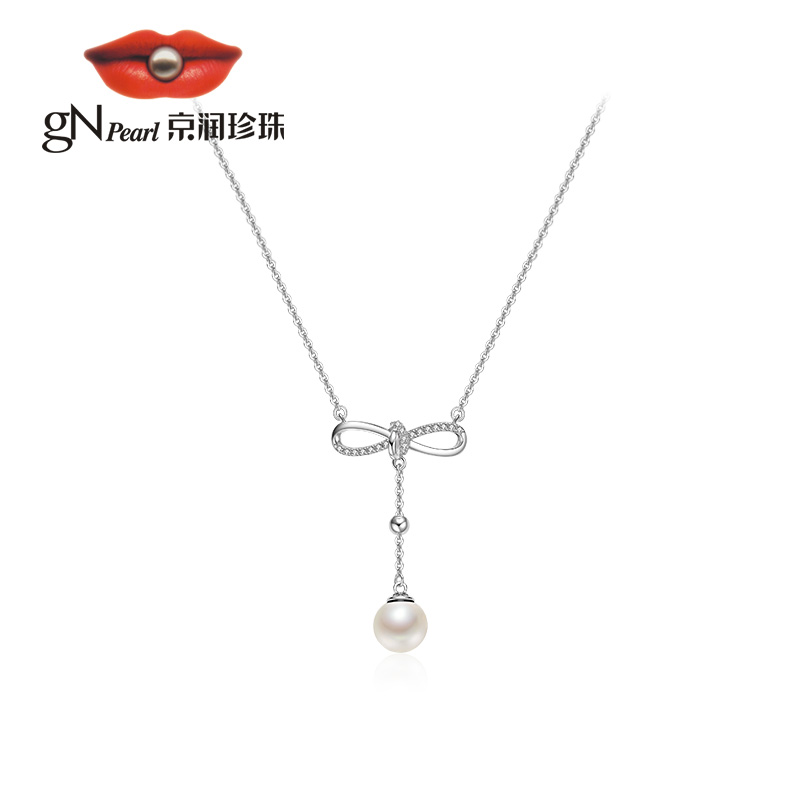 【券后价:129元】 【京润珍珠】蝶澈925银珍珠项链 - 京润珠宝旗舰店