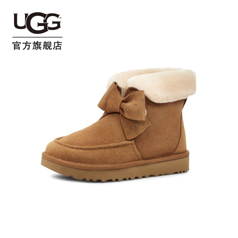 【券后价:859元】 UGG2021秋冬新款女士平底蝴蝶结经典短靴 - ugg官方旗舰店