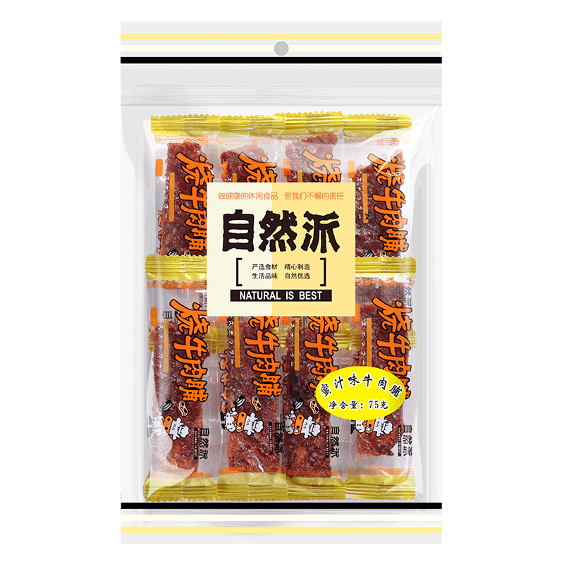【券后价:18.7元】 75g*3【拍3件】原切牛肉手撕牛肉脯 - 自然派旗舰店
