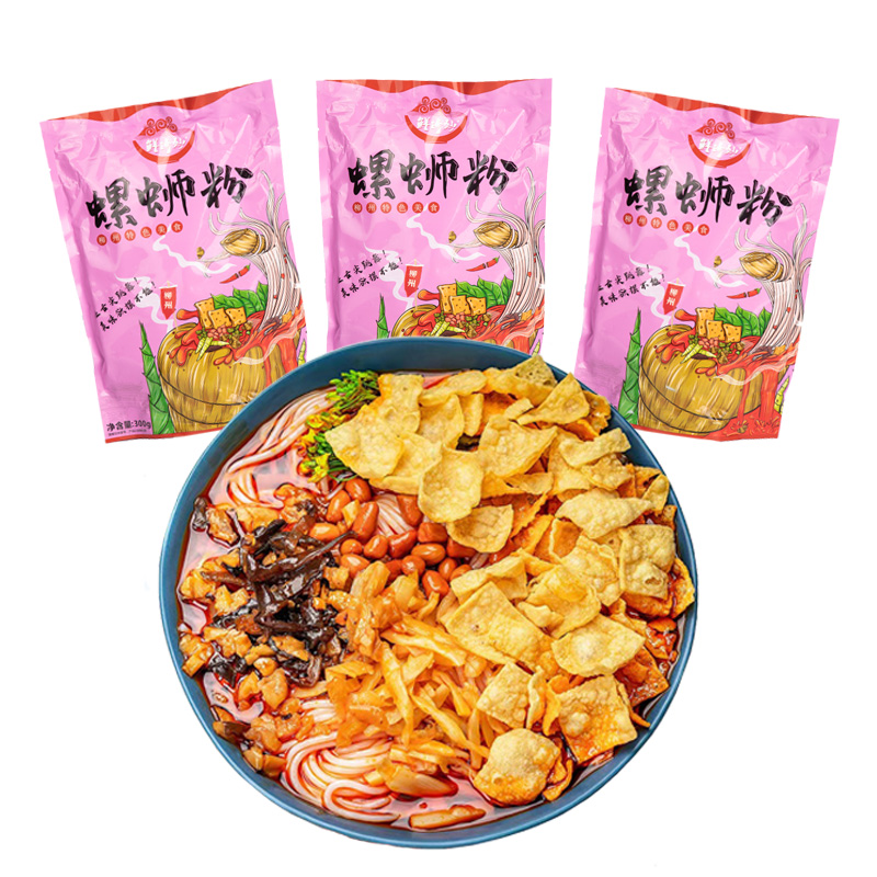 【券后价:8.9元】 广西柳州特产正宗螺蛳粉300g*3袋 - 鲜珍妙旗舰店