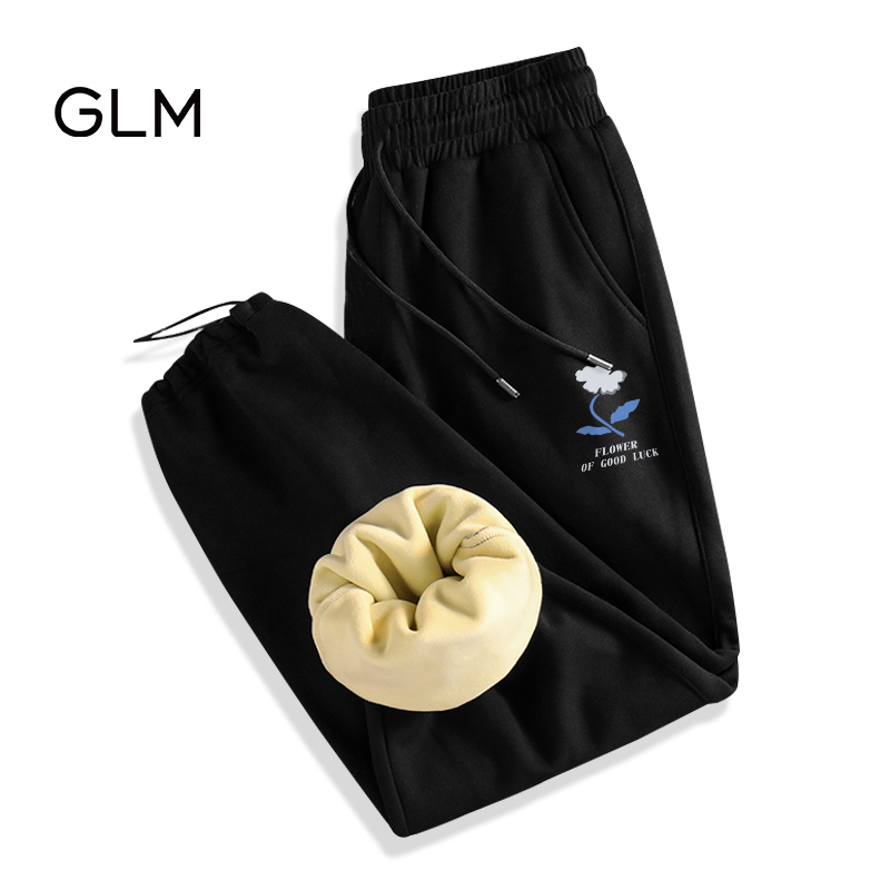 【券后价:59.9元】 【GLM】秋冬国潮加绒抽绳男士束脚卫裤 - GLM旗舰店