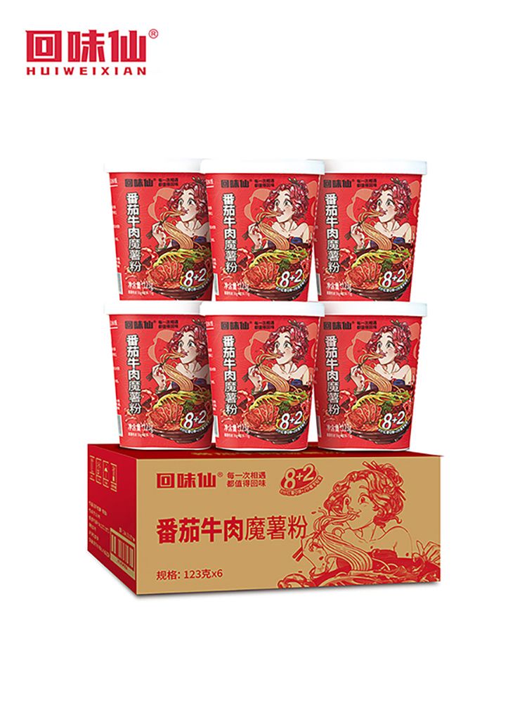 【券后价:14.9元】 【回味仙】网红魔薯酸辣粉6桶装 - 回味仙旗舰店