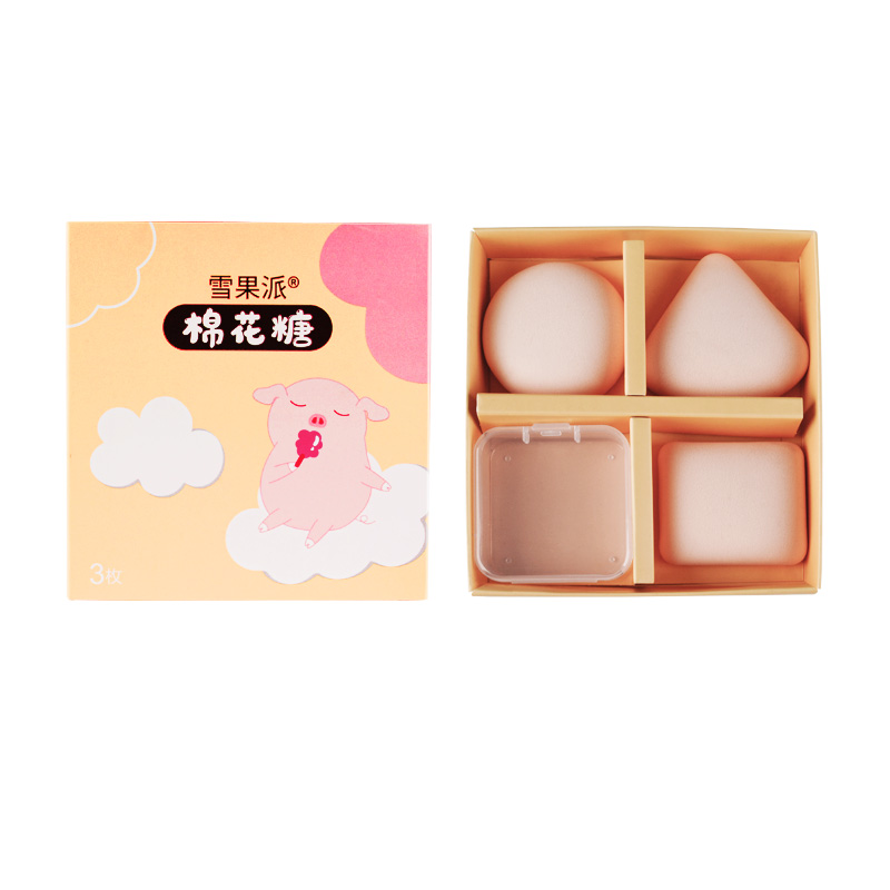 【券后价:7.9元】 【雪果派】棉花糖粉扑礼盒3片 - 雪果派旗舰店