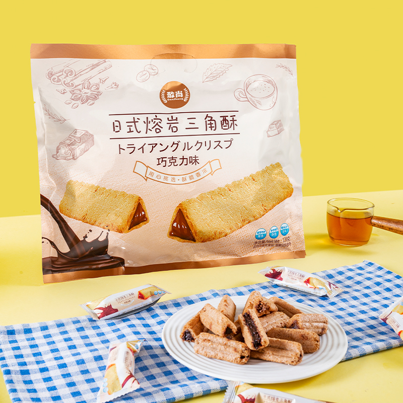 【券后价:3.9元】 【可签到】三角酥牛奶味夹心饼干*20支