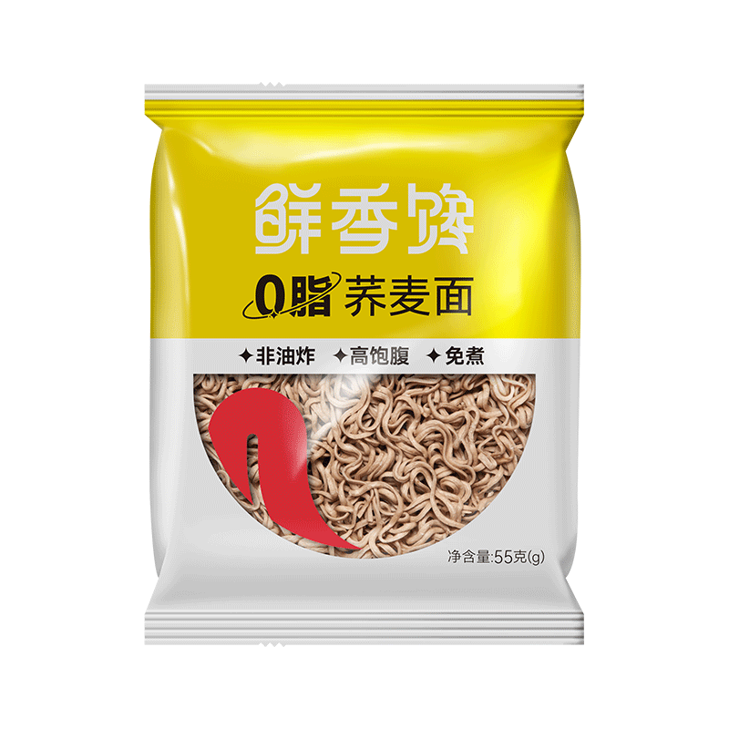 【券后价:3.9元】 鲜香馋0脂肪荞麦面方便面代餐食品减泡面