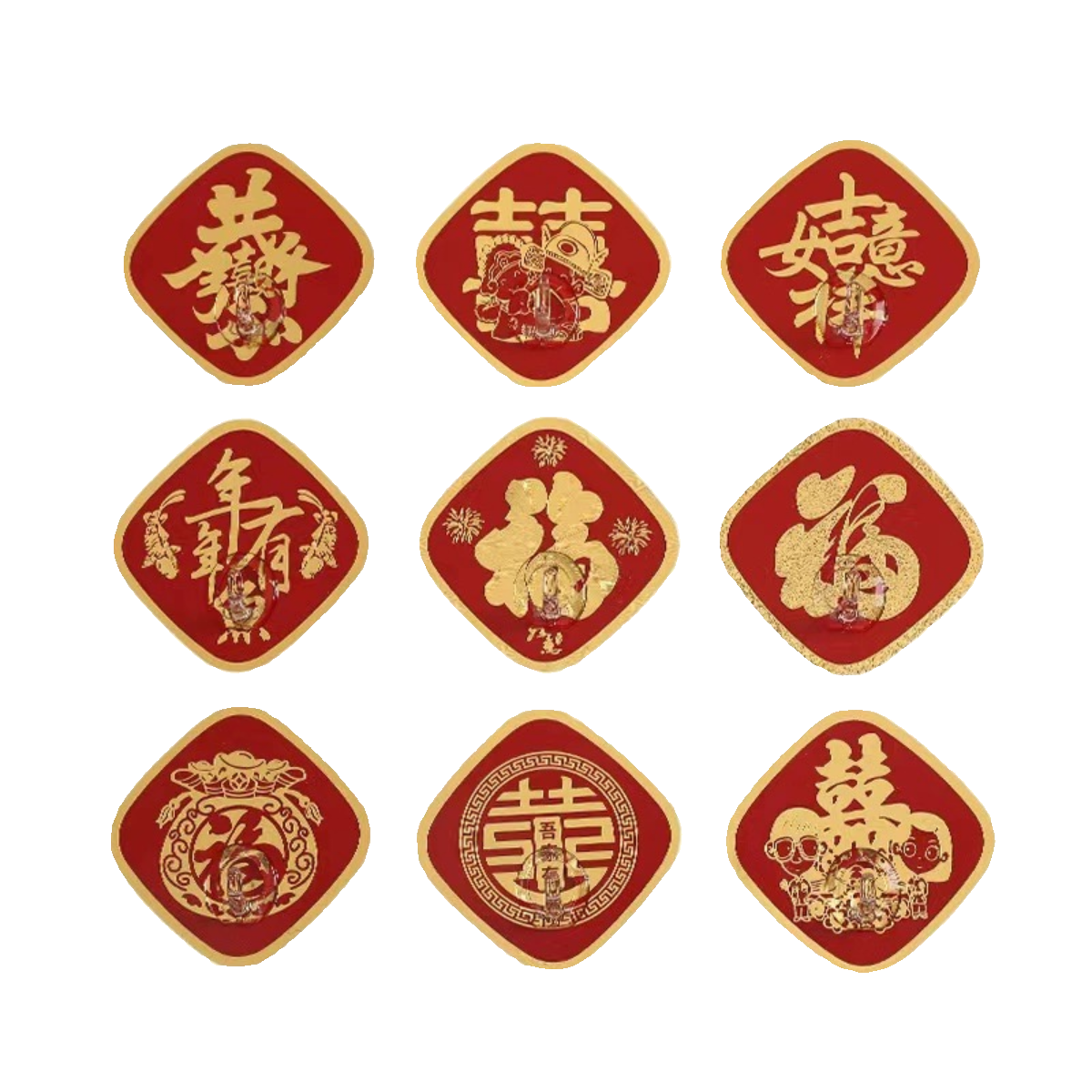 【券后价:1元】 天降1+签到0撸！！新品喜庆福字挂钩5个装！