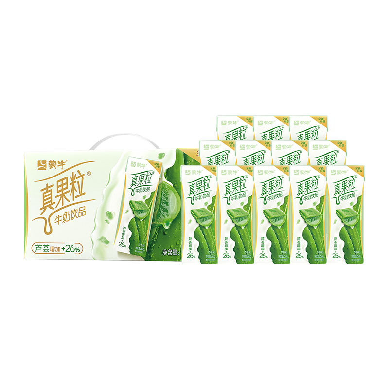 【券后价:25.9元】 速抢！蒙牛真果粒芦荟果粒250g*12盒 - 天猫超市