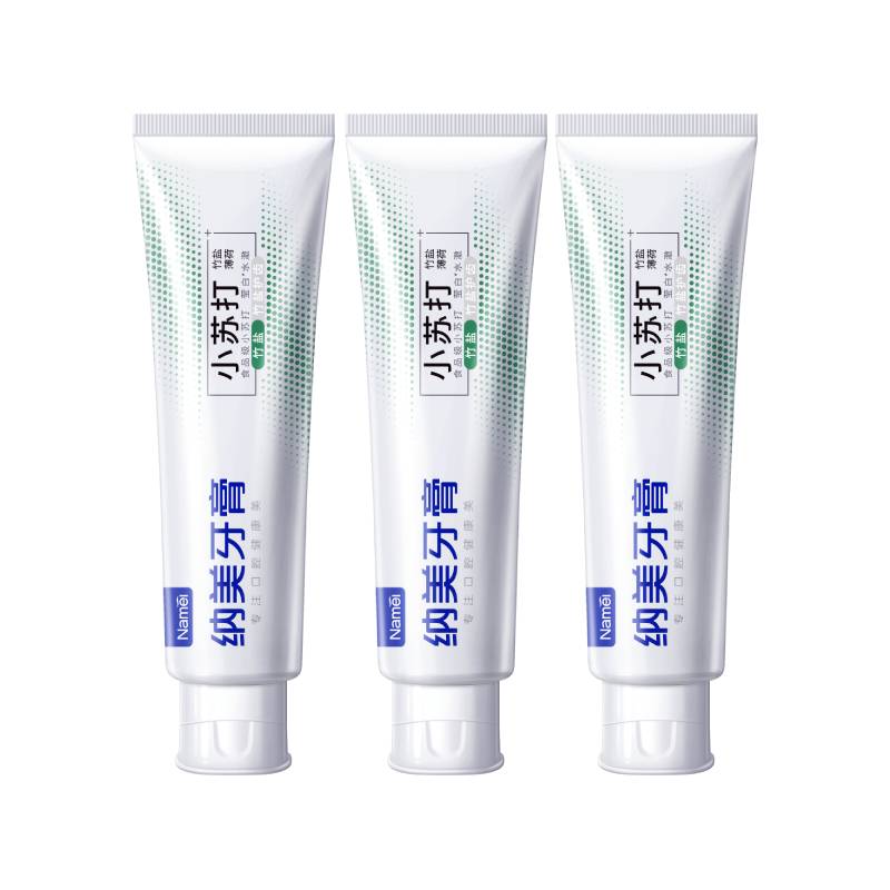【券后价:14.9元】 纳美小苏打亮白牙膏家庭装120g*3套 - 天猫超市