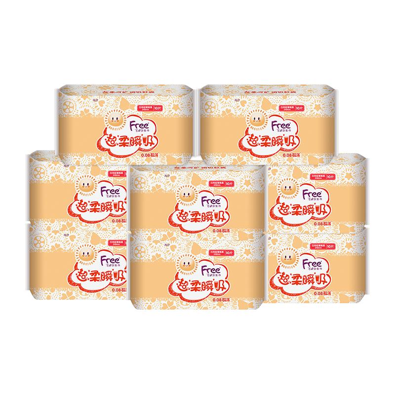 【券后价:44.9元】 Free超薄卫生巾日用*80片 - 天猫超市