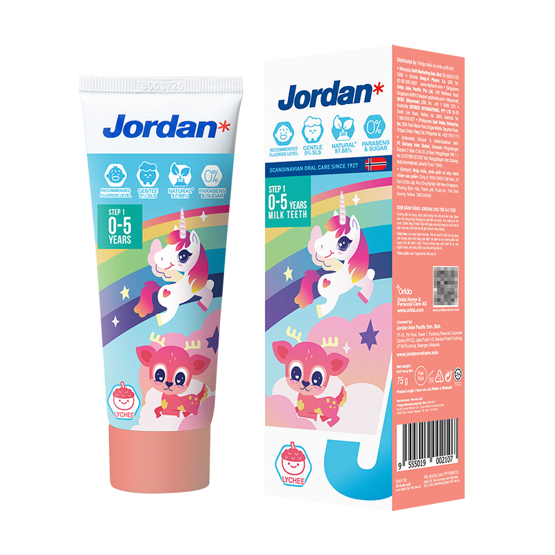 【券后价:34.1元】 Jordan挪威进口婴幼荔枝味低氟牙膏75g - 天猫超市
