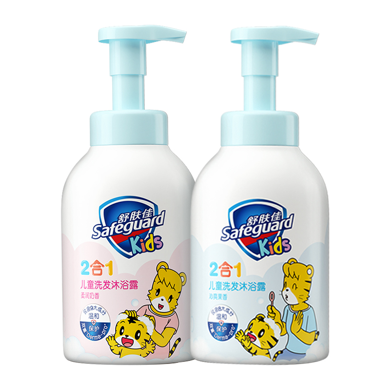 【券后价:74.9元】 舒肤佳儿童沐浴露洗沐2合1泡沫500ml*2瓶 - 天猫超市