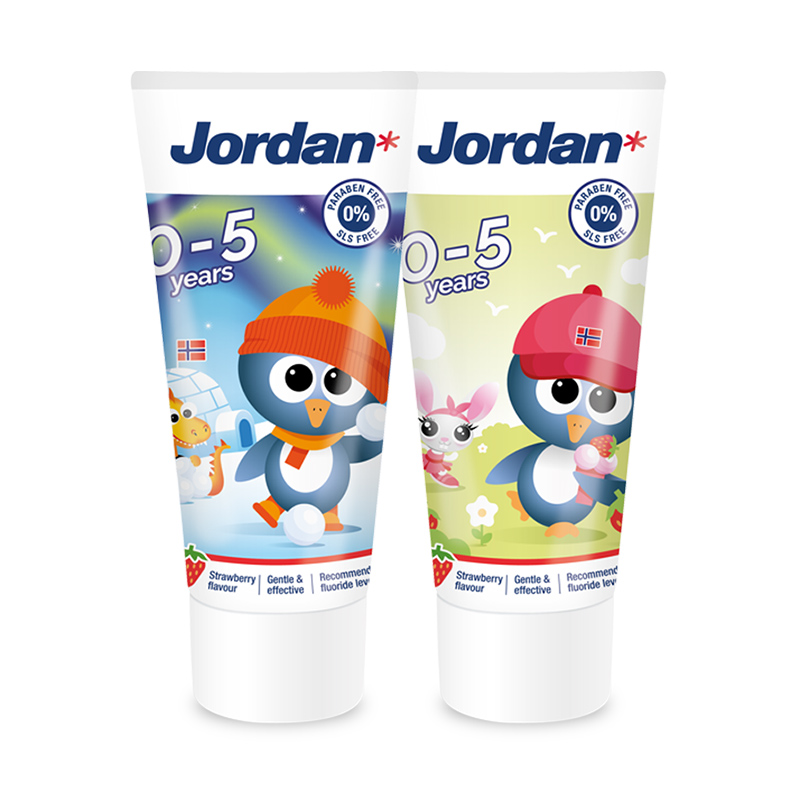 【券后价:42元】 Jordan挪威进口防蛀儿童水果牙膏50ml*2支 - 天猫超市