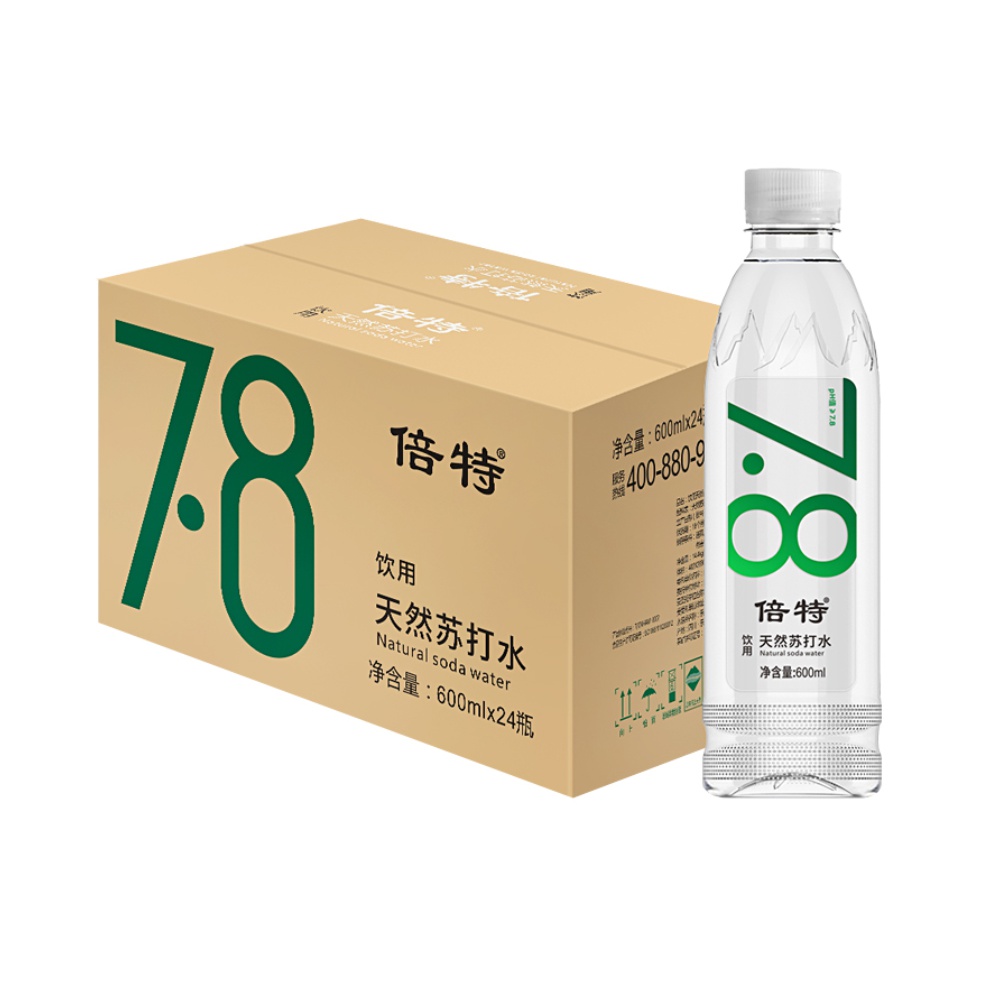 【券后价:72.61元】 倍特天然苏打水600ml*24瓶弱碱性饮用水 - 天猫超市
