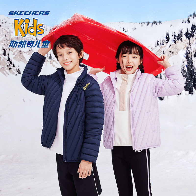 【券后价:247.18元】 斯凯奇儿童保暖蓬松秋冬季新款鸭绒羽绒服 - skechers童鞋旗舰店