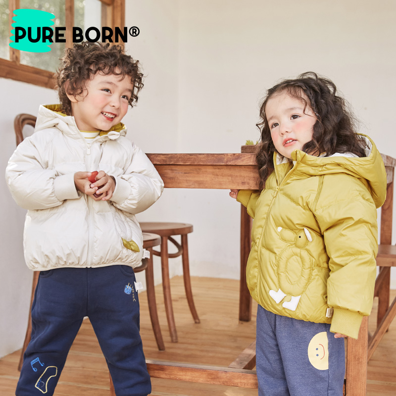【券后价:239元】 博睿恩男女宝白鸭绒保暖羽绒服外套 - pureborn博睿恩旗舰店