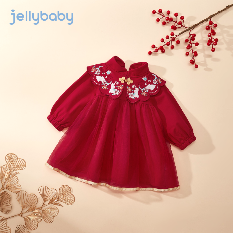 【券后价:129.2元】 女童连衣裙秋冬！！！ - jellybaby旗舰店