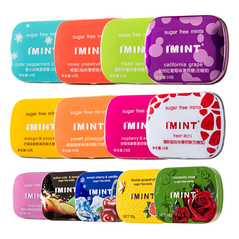 【券后价:16.9元】 IMINT无糖薄荷糖水果口香6盒 - imint有趣专卖店