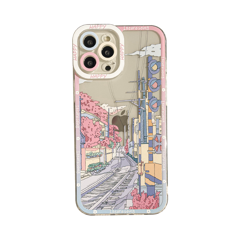 【券后价:0.9元】 【天降0.9库存30W】日系樱花风景插画手机壳