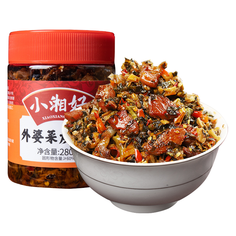 【券后价:7.8元】 【签到加首单2元】腊肉外婆菜下饭菜280g - 小湘好旗舰店