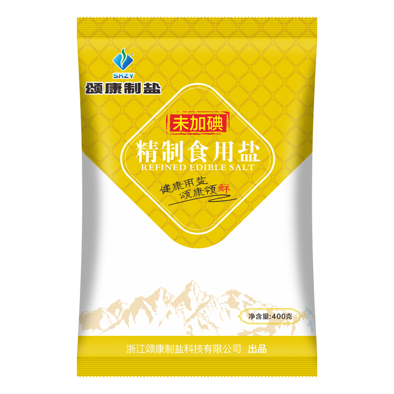 【券后价:5.9元】 【签到+首单】颂康食用无碘盐400g×2袋