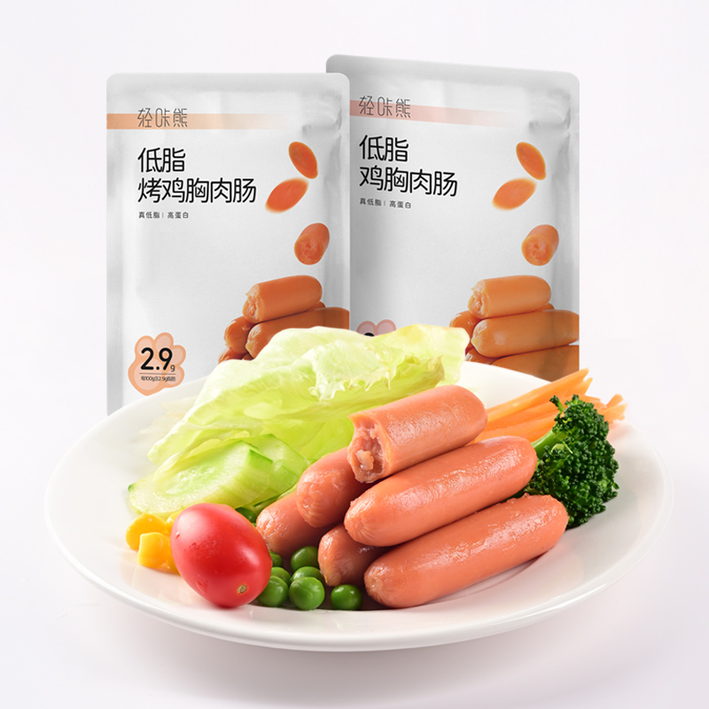 【券后价:17.9元】 健身代餐低脂鸡胸肉肠340g - 轻咔熊旗舰店
