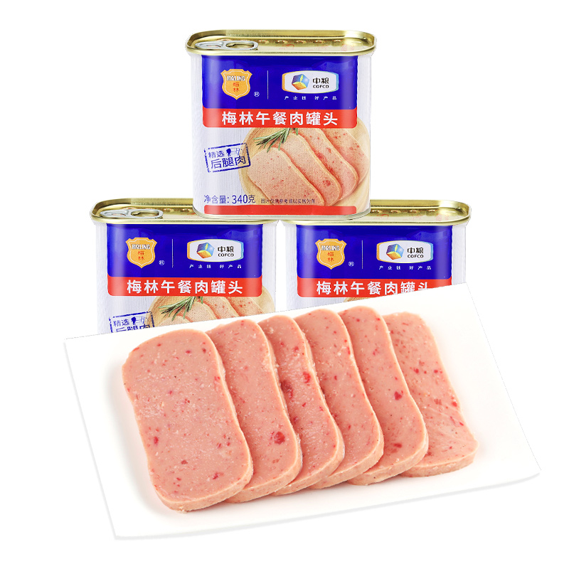 【券后价:39.9元】 中粮梅林美味午餐肉猪肉罐头340g*3罐 - 梅林旗舰店