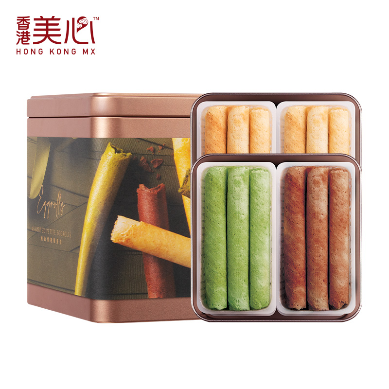 【券后价:70元】 中国香港美心精致鸡蛋卷4口味礼盒 - 美心官方旗舰店