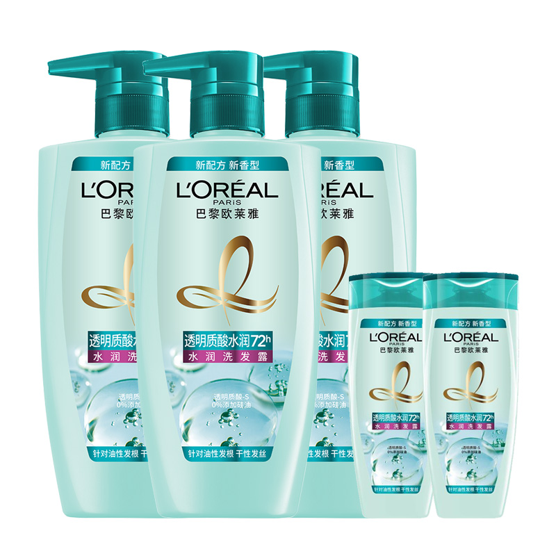【券后价:99.9元】 【单套74.9】欧莱雅洗发露500ml*3+100ml*2 - 天猫超市