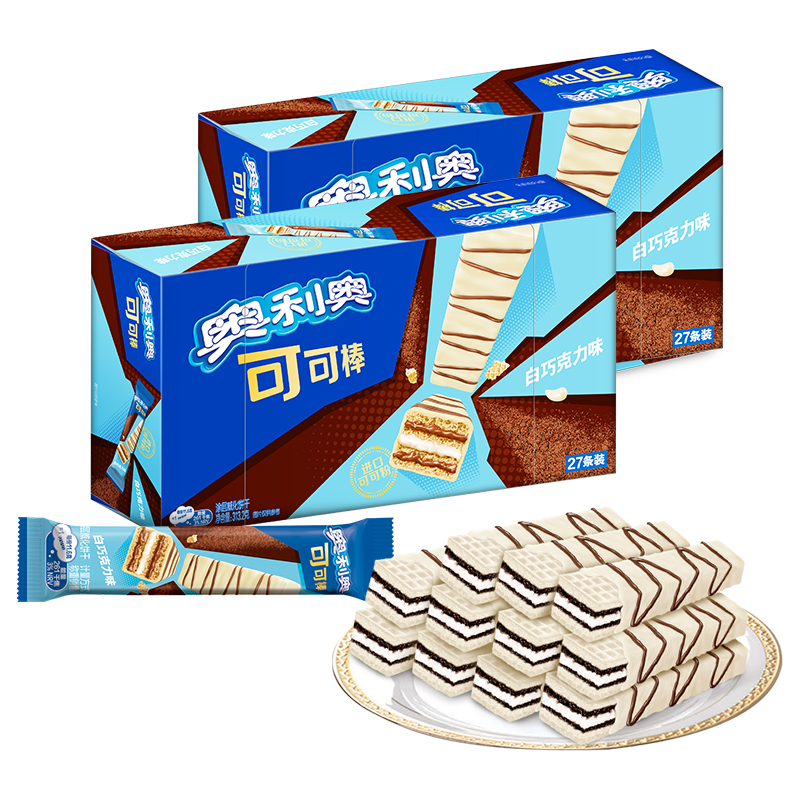 【券后价:29.9元】 奥利奥白巧克力味威化27条*2盒（626.4g） - 天猫超市